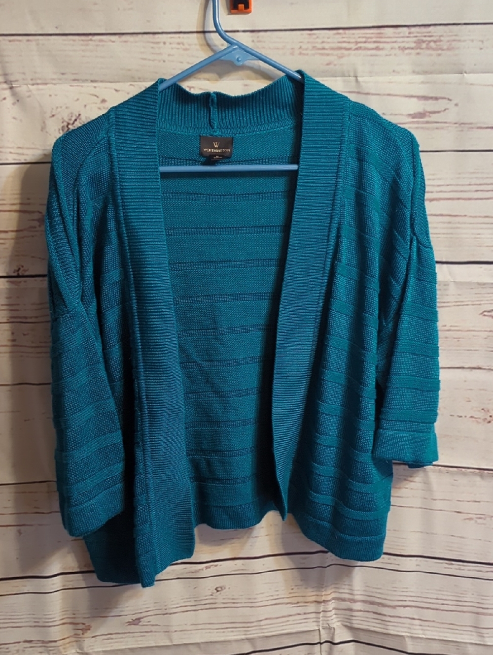 Open-Front Teal Women's Cardigan Sweater